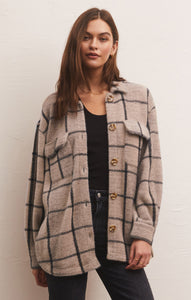 JacketsPlaid Tucker Shirt Jacket Off White