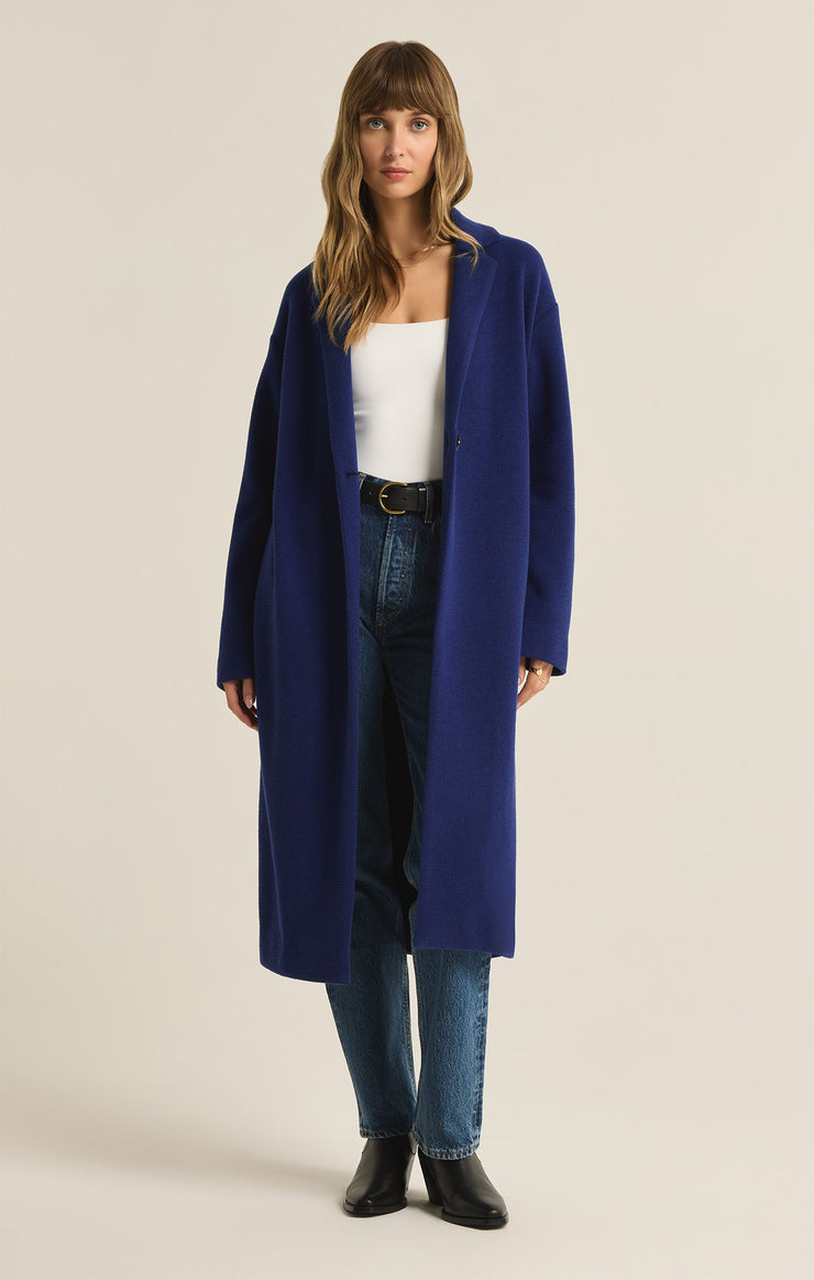 Jackets Mason Knit Coat Sapphire Blue