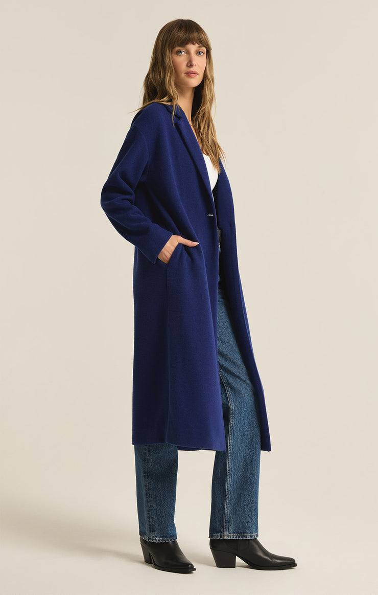 Jackets Mason Knit Coat Sapphire Blue