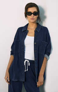 JacketsAll Day Knit Denim Jacket Indigo