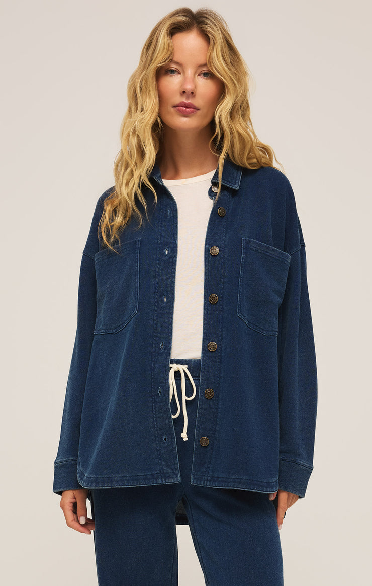 Jackets All Day Knit Denim Jacket Indigo