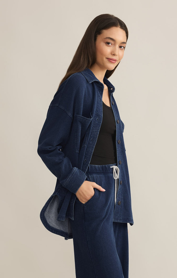 Jackets All Day Knit Denim Jacket Indigo