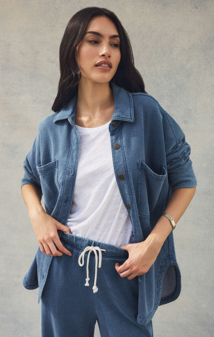 Jackets All Day Knit Denim Jacket Vintage Indigo