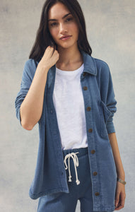 JacketsAll Day Knit Denim Jacket Vintage Indigo