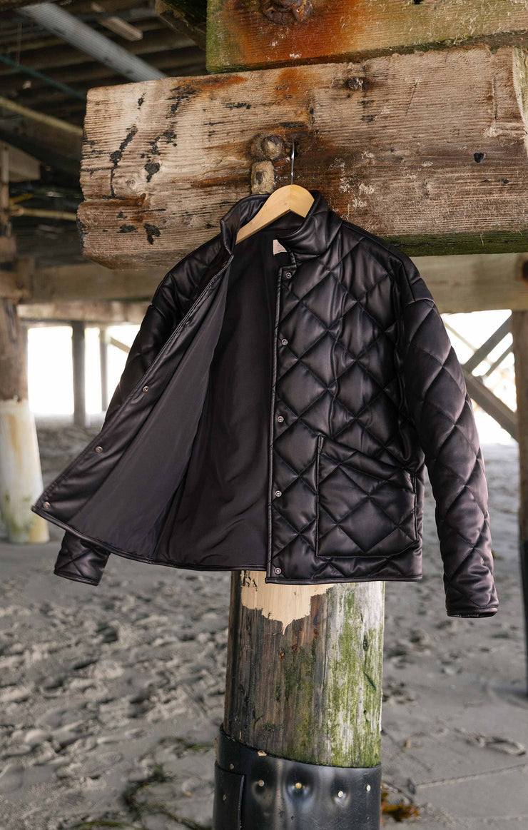 Jackets Heritage Quilted Faux Leather Jacket Heritage Quilted Faux Leather Jacket