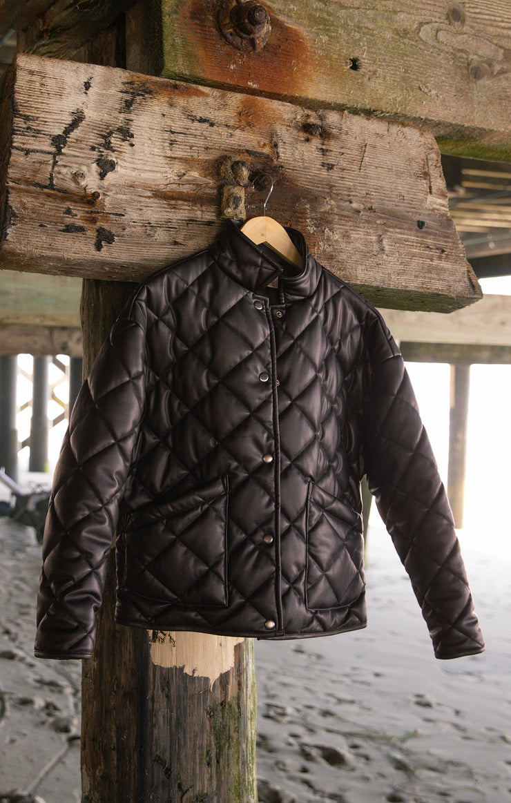 Jackets Heritage Quilted Faux Leather Jacket Heritage Quilted Faux Leather Jacket