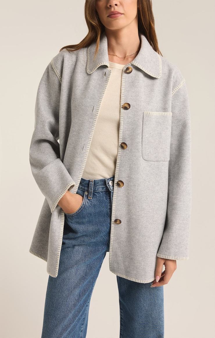 Jackets Olivia Whipstitch Jacket Heather Grey