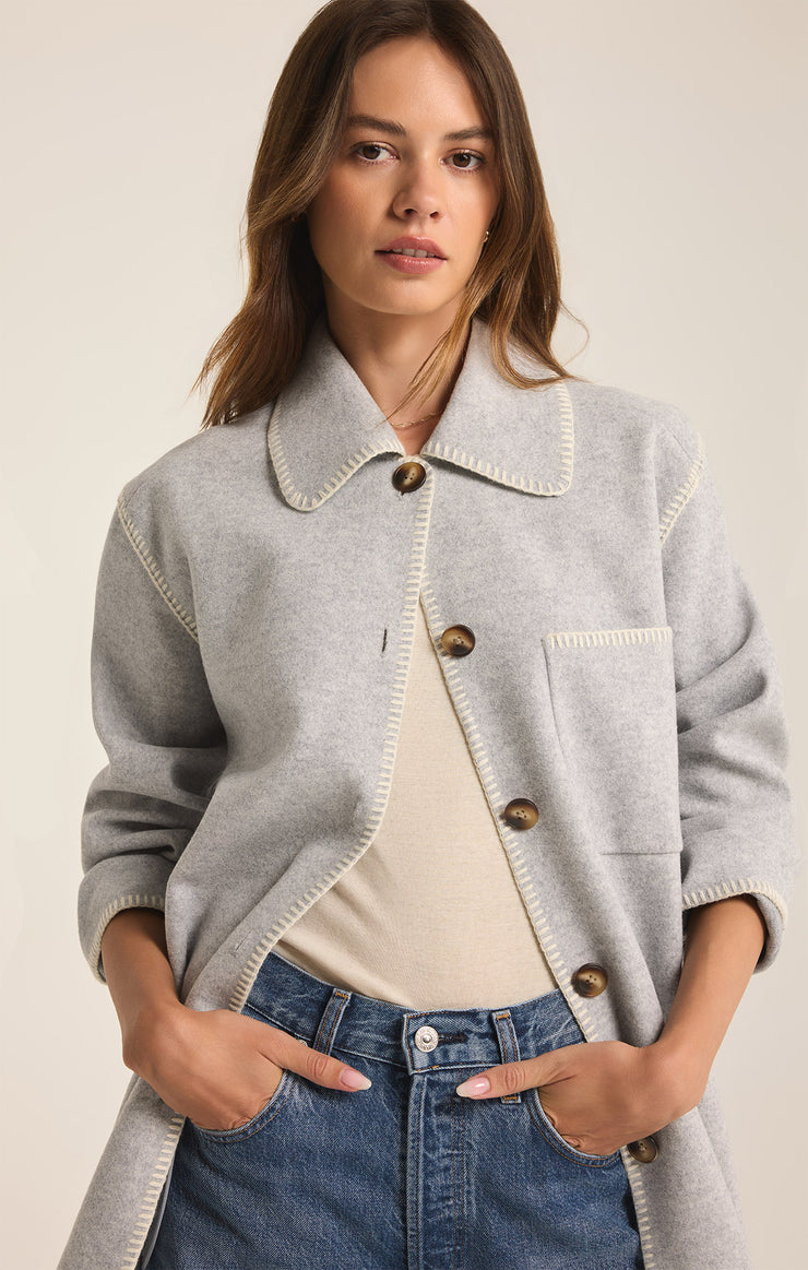 Jackets Olivia Whipstitch Jacket Heather Grey