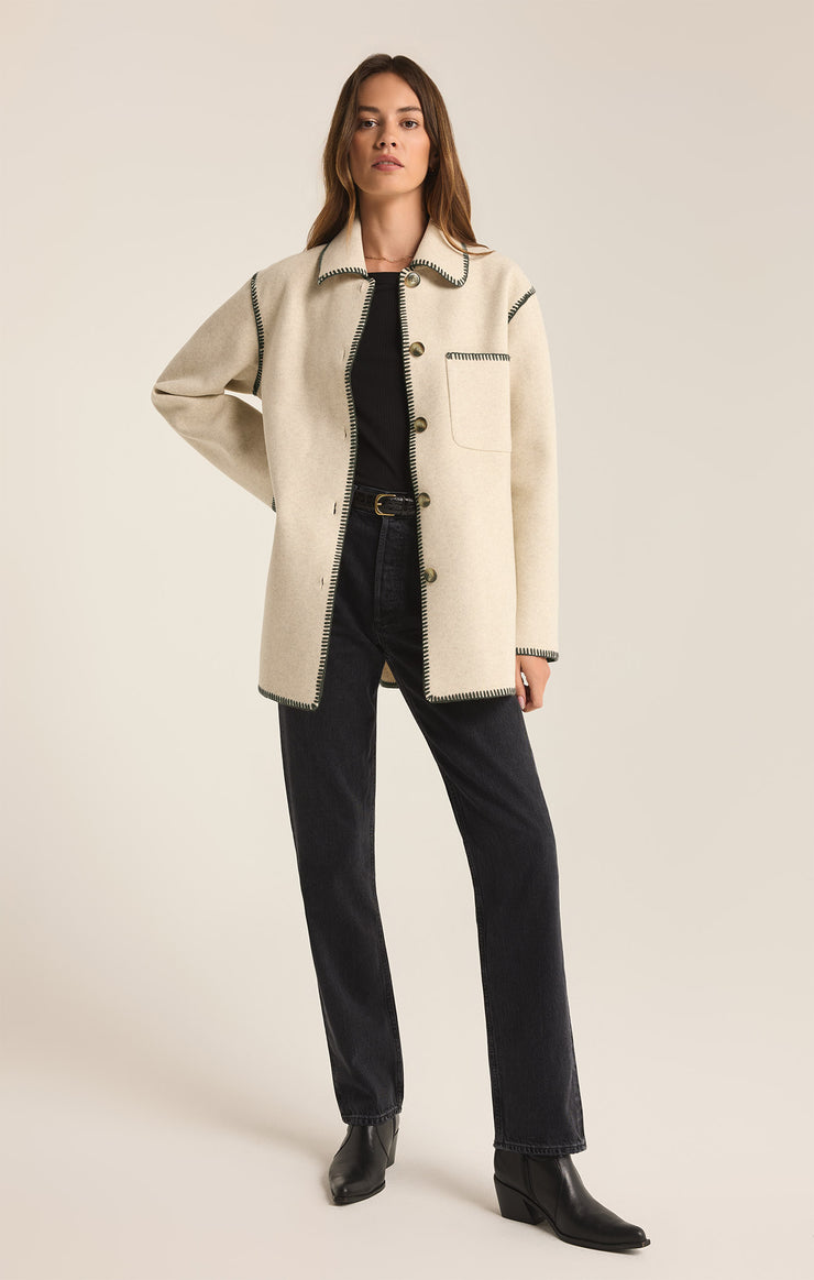 Jackets Olivia Whipstitch Jacket Oatmeal Heather