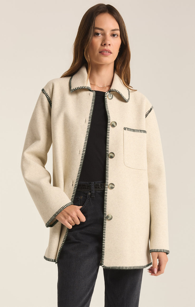 Jackets Olivia Whipstitch Jacket Oatmeal Heather