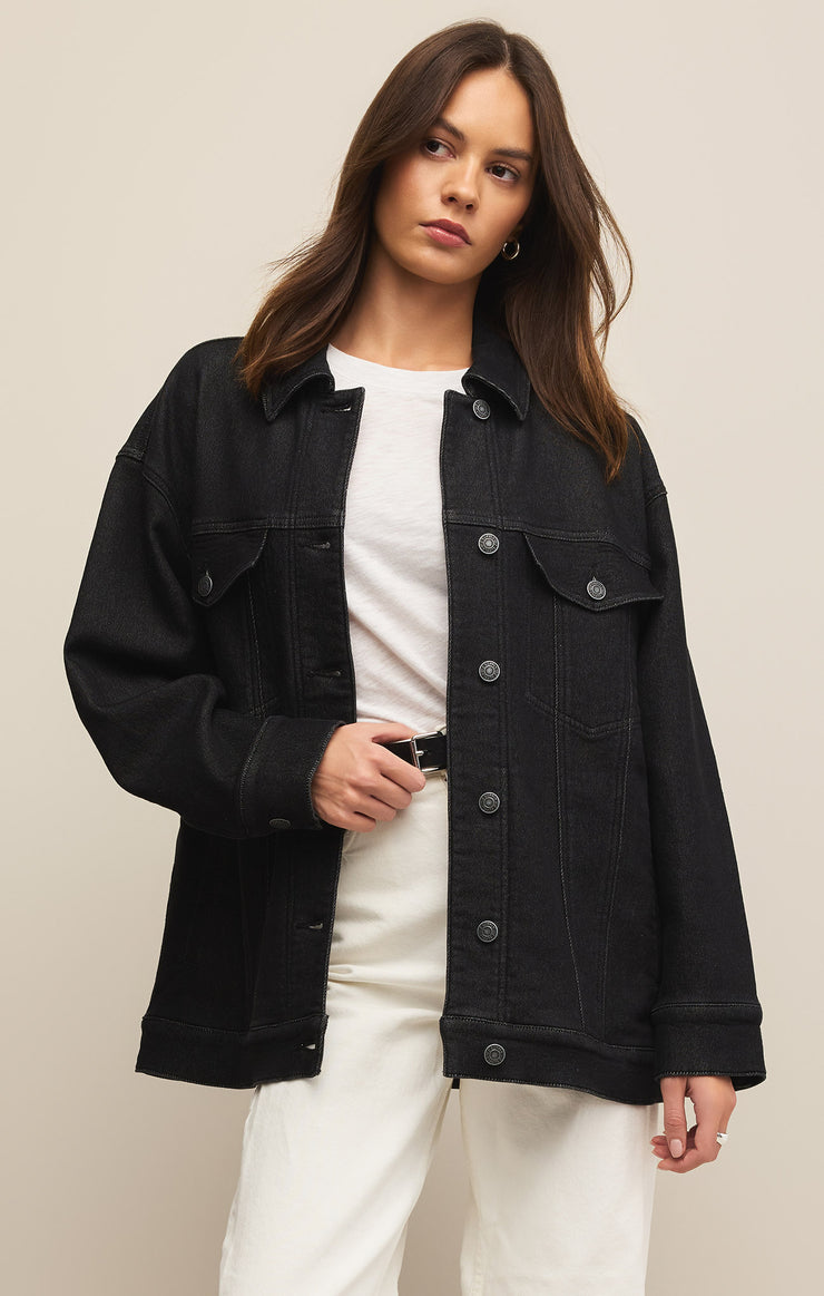 Jackets Miles Denim Jacket Black Sand