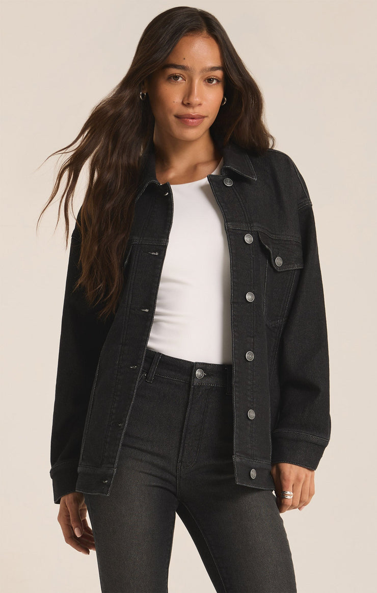 Jackets Miles Denim Jacket Black Sand