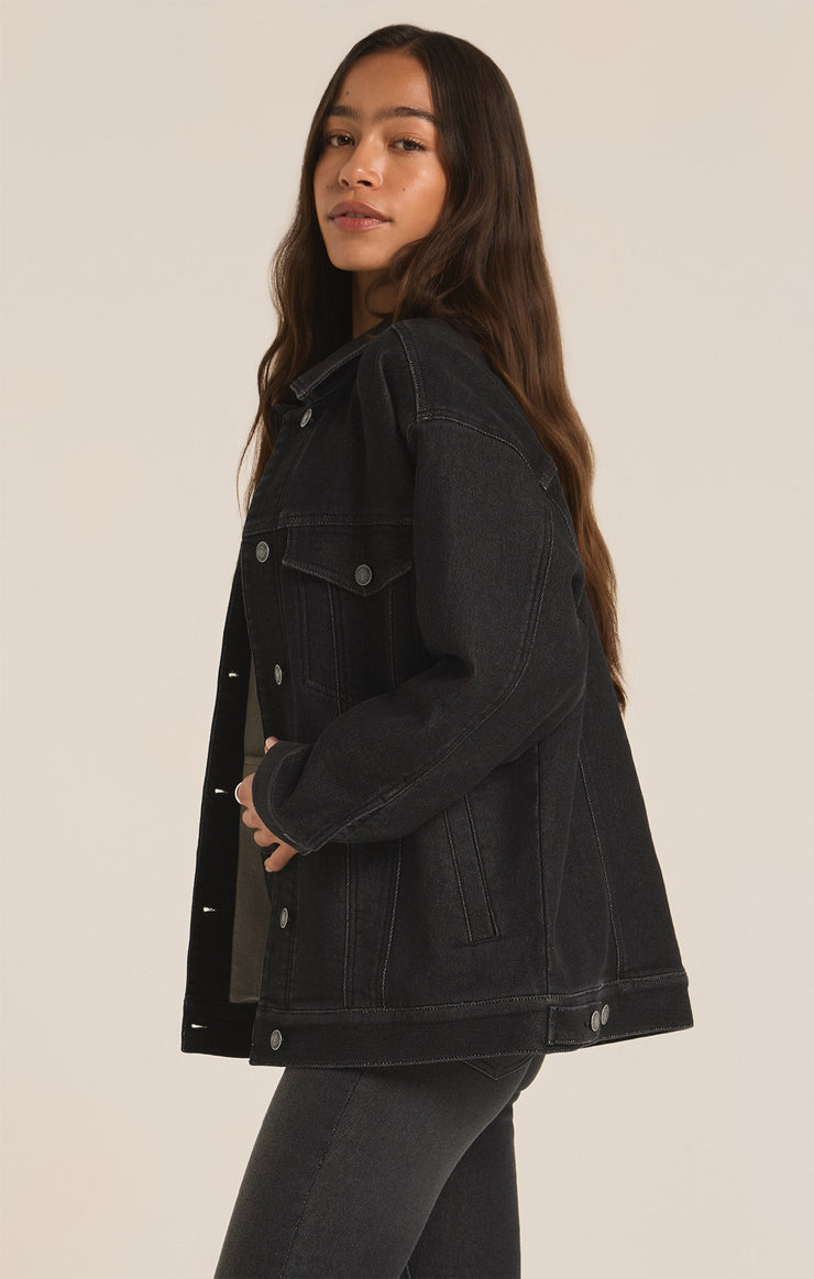 Jackets Miles Denim Jacket Black Sand