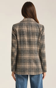 JacketsKingston Relaxed Plaid Blazer Earthen Grey