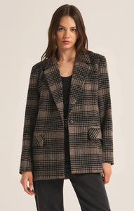 JacketsKingston Relaxed Plaid Blazer Latte