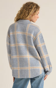 JacketsTyler Plaid Sweater Jacket Light Denim