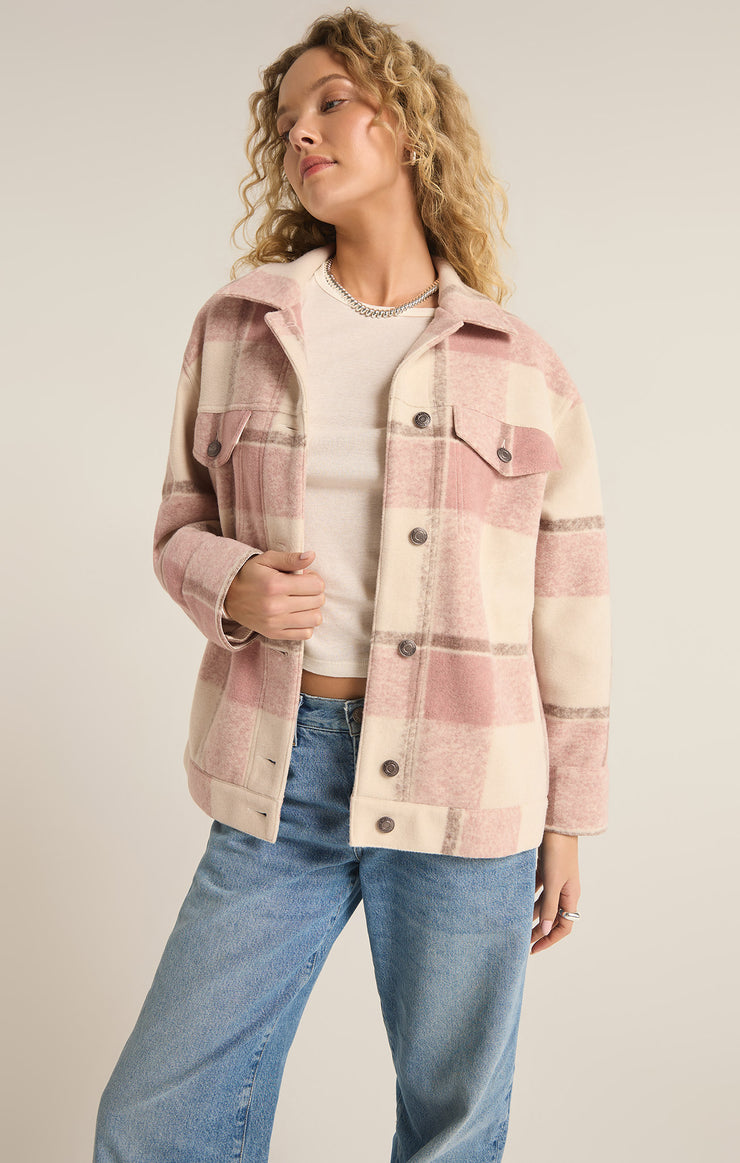 Jackets Preston Knit Plaid Jacket Sea Salt