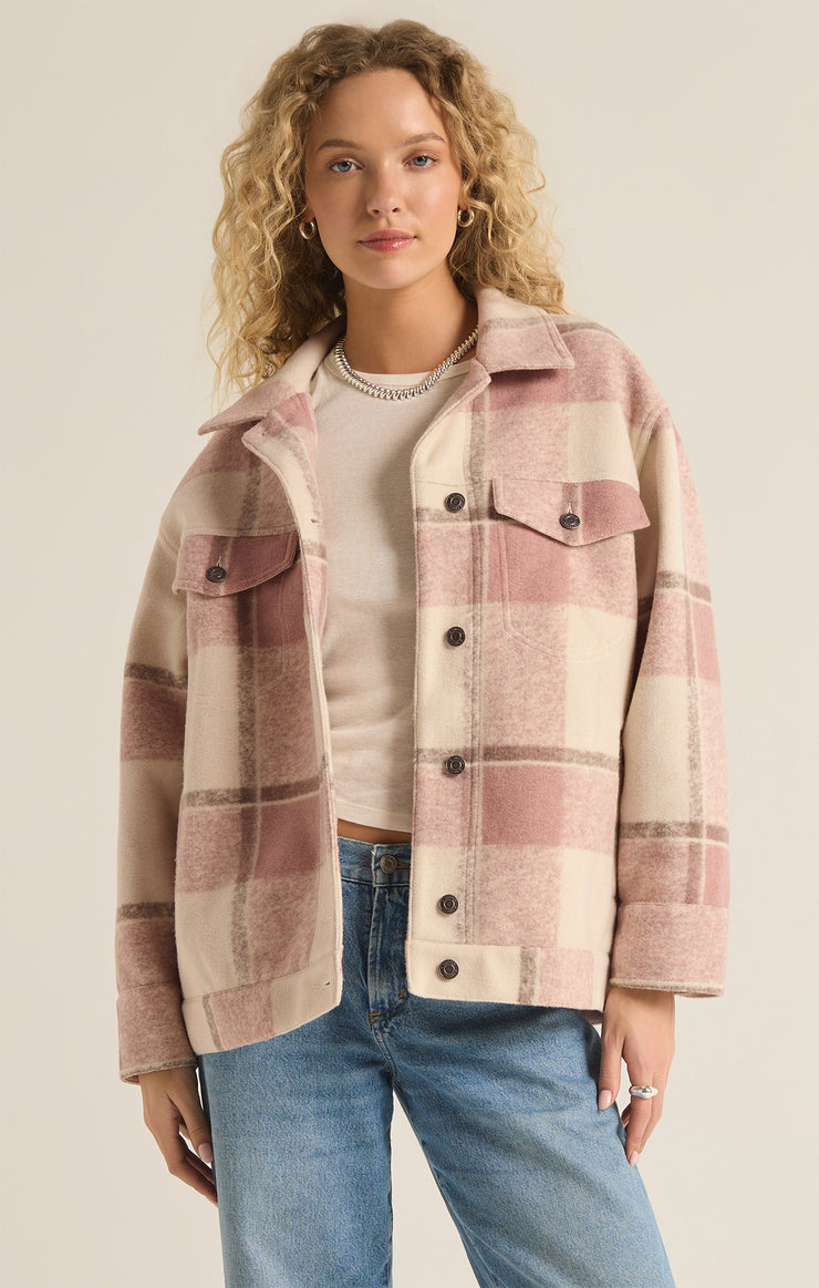 Jackets Preston Knit Plaid Jacket Sea Salt