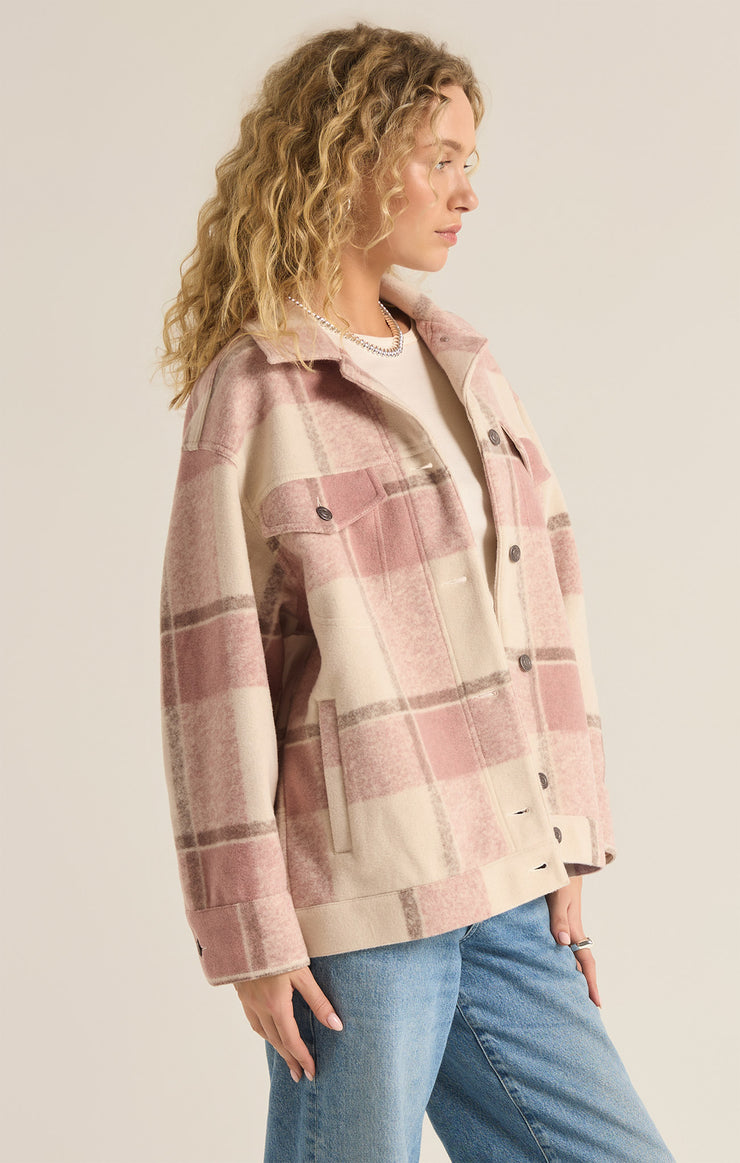 Jackets Preston Knit Plaid Jacket Sea Salt