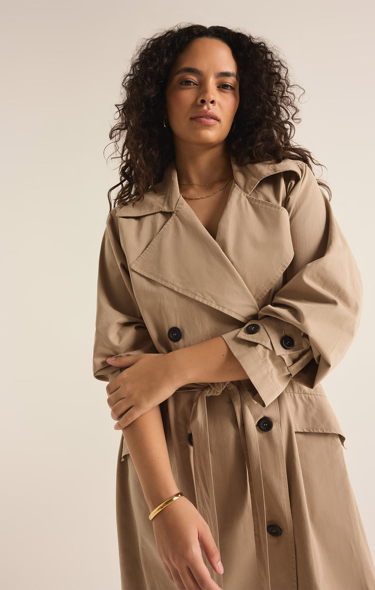 Jackets Dorian Trench Coat Driftwood