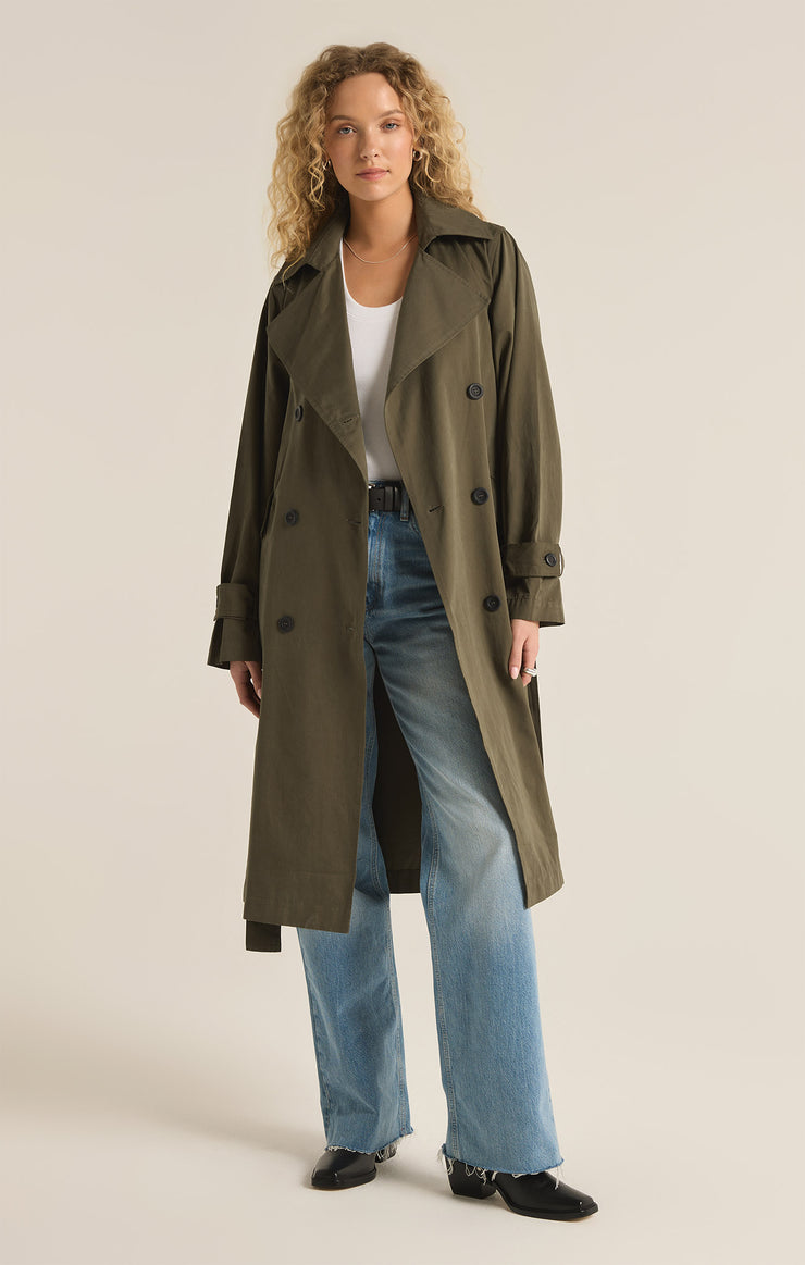 Jackets Dorian Trench Coat Grape Leaf