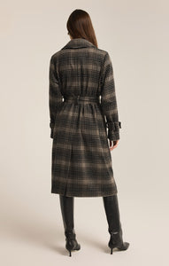 JacketsJackie Plaid Trench Latte