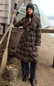 JacketsJackie Plaid Trench Latte