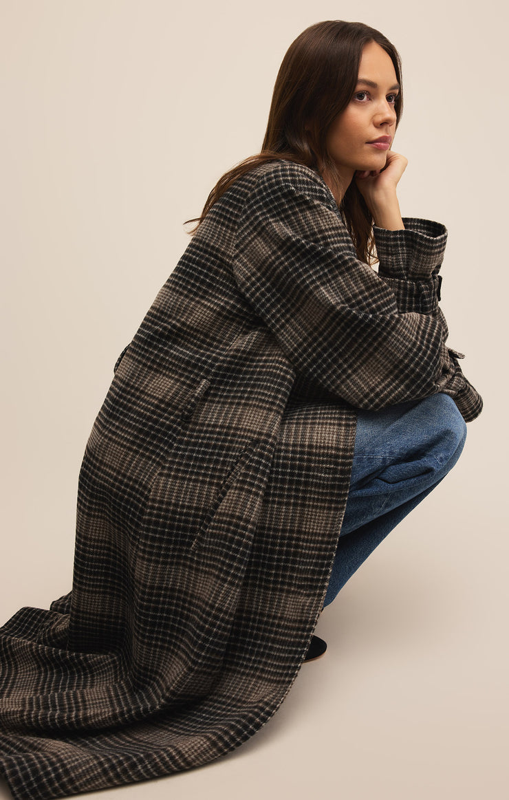 Jackets Jackie Plaid Trench Latte