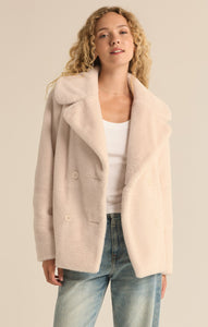 JacketsGem Double Breasted Faux Fur Coat Winter White