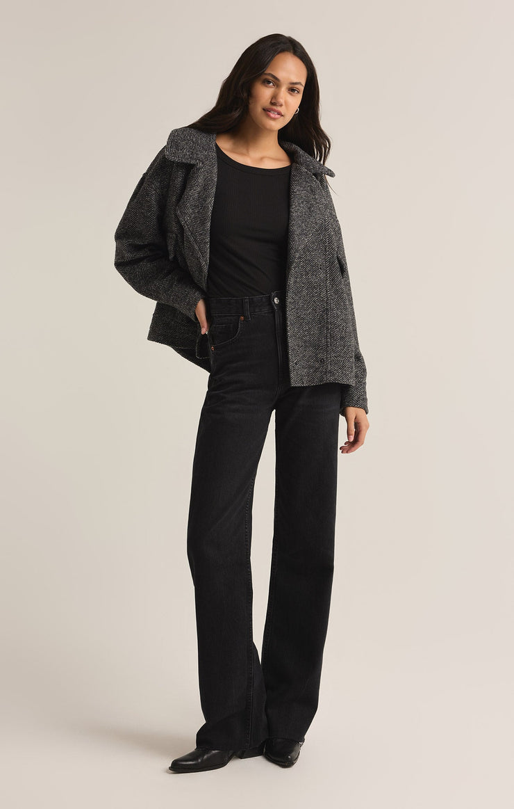 Jackets Ari Herringbone Jacket Charcoal Heather