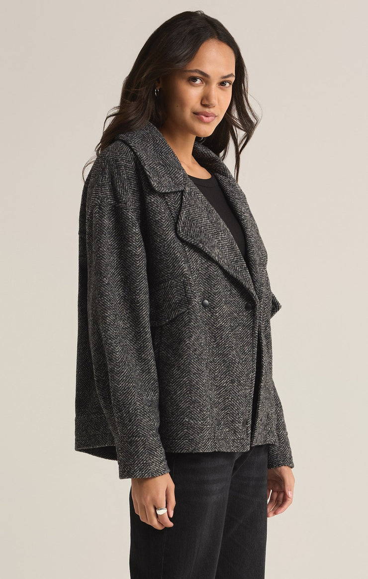 Jackets Ari Herringbone Jacket Charcoal Heather