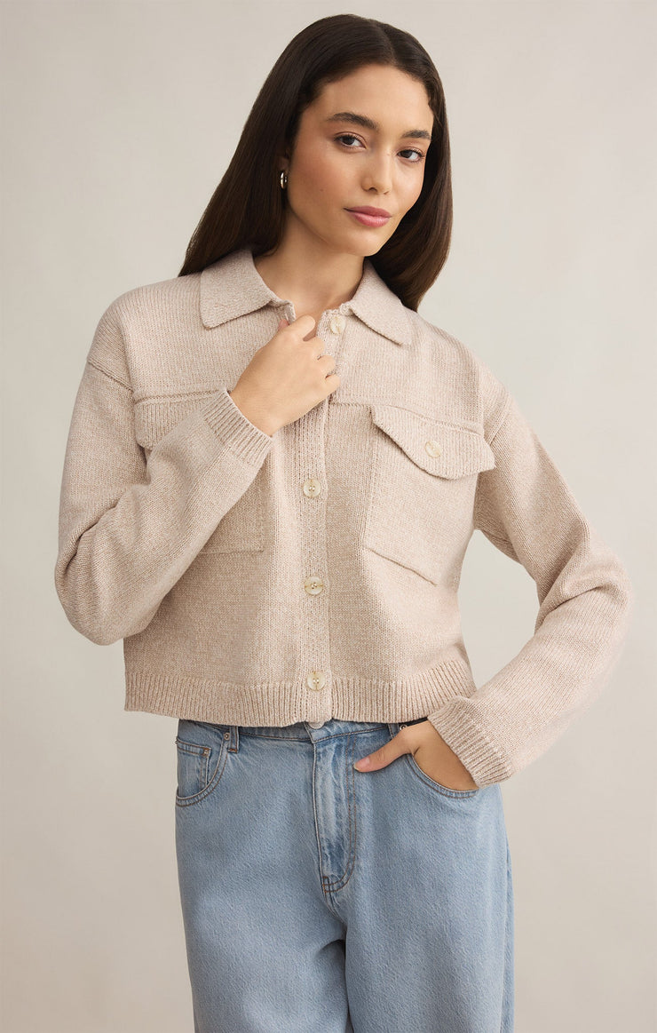 Jackets Cielo Sweater Knit Jacket Parchment