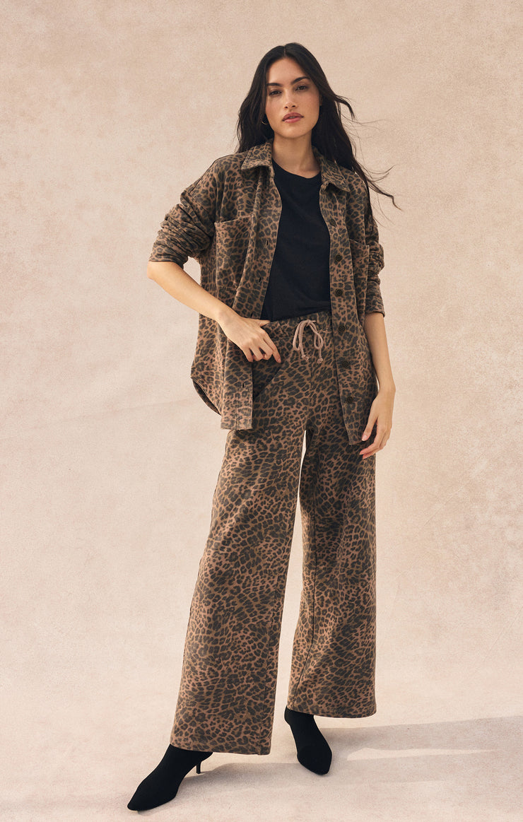 Jackets All Day Knit Leopard Jacket Desert Tan