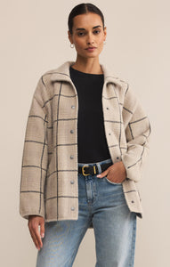 JacketsBronx Plaid Sweater Knit Jacket Frost