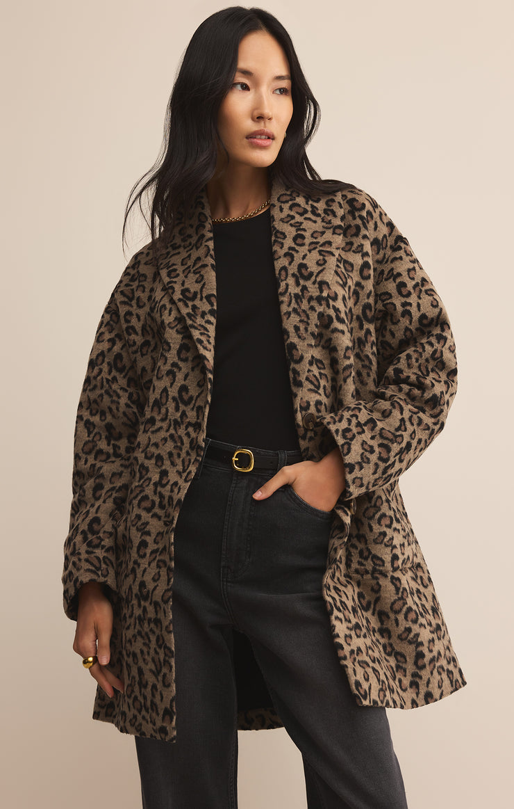 Jackets Lennon Leopard Coat Suede