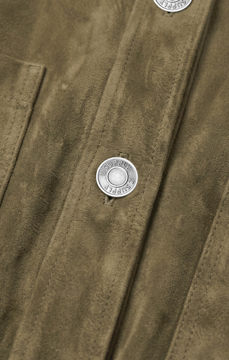 Jackets All Day Cropped Suede Jacket Monstera