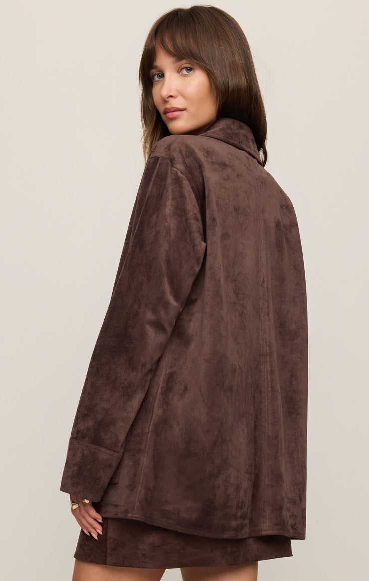 Jackets Decker Faux Suede Chore Coat Dark Chocolate