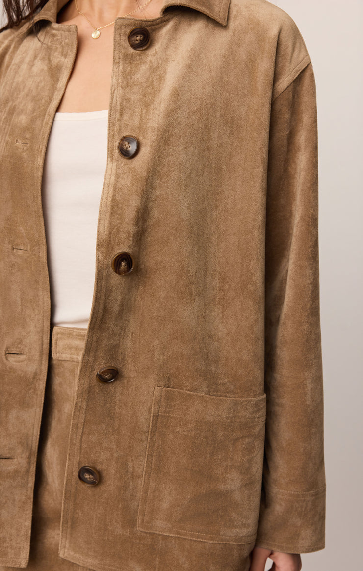 Jackets Decker Faux Suede Chore Coat Light Sand
