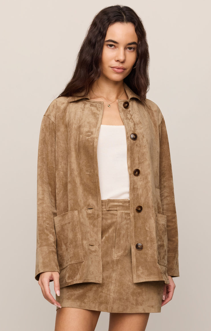 Jackets Decker Faux Suede Chore Coat Light Sand