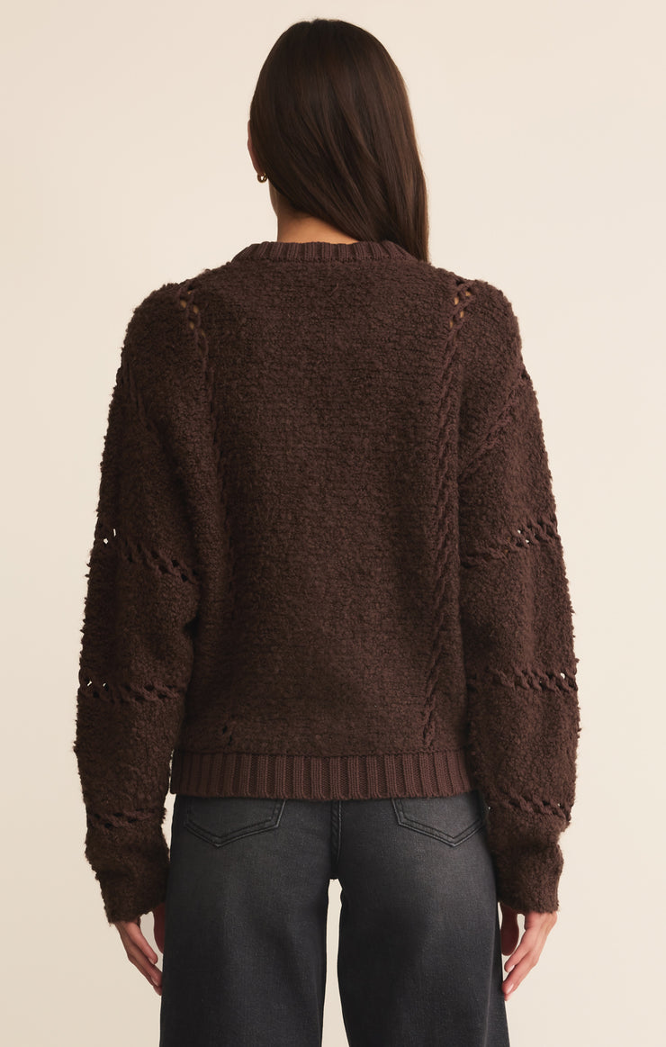 Jackets Sundance Zip-Up Sweater Jacket Chocolate Cherry