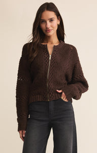 JacketsSundance Zip-Up Sweater Jacket Chocolate Cherry