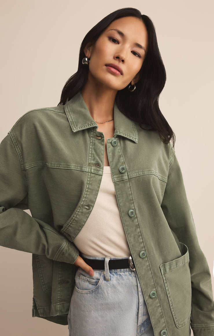 Jackets On The Road Relaxed Chore Jacket Hunter Green