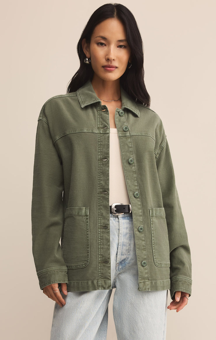 Jackets On The Road Relaxed Chore Jacket Hunter Green