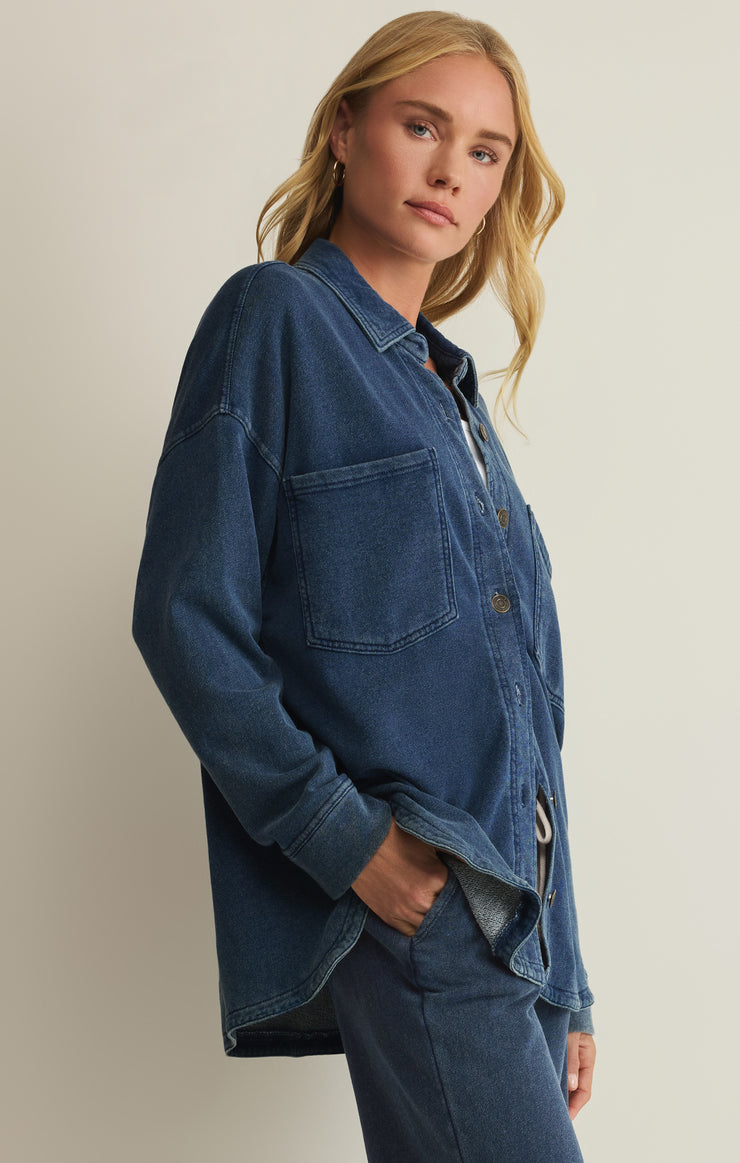 Jackets All Day Knit Denim Jacket Indigo