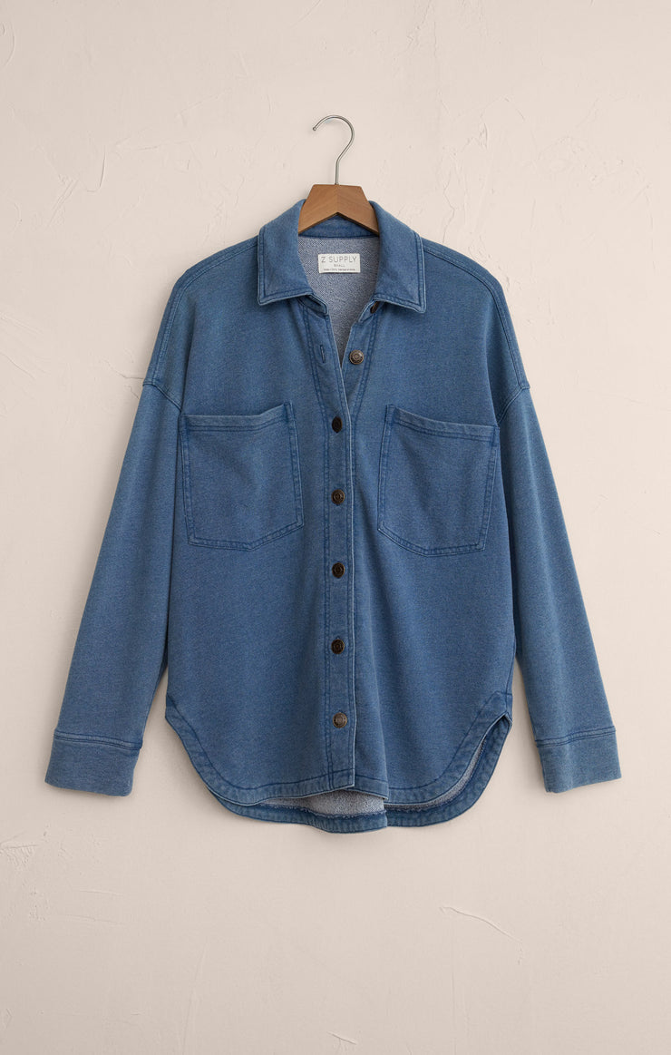 Jackets All Day Knit Denim Jacket Vintage Indigo