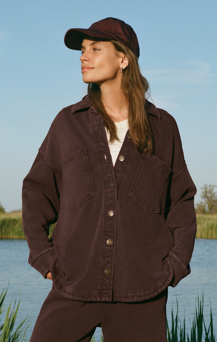 Jackets All Day Knit Jacket Chocolate Cherry