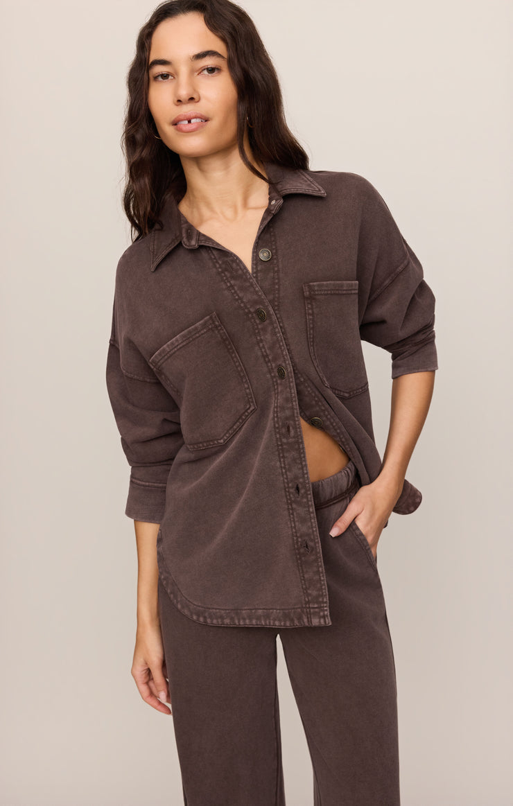 Jackets All Day Knit Jacket Dark Chocolate