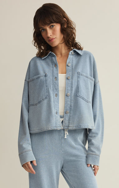 All Day Cropped Knit Denim Jacket – Z SUPPLY