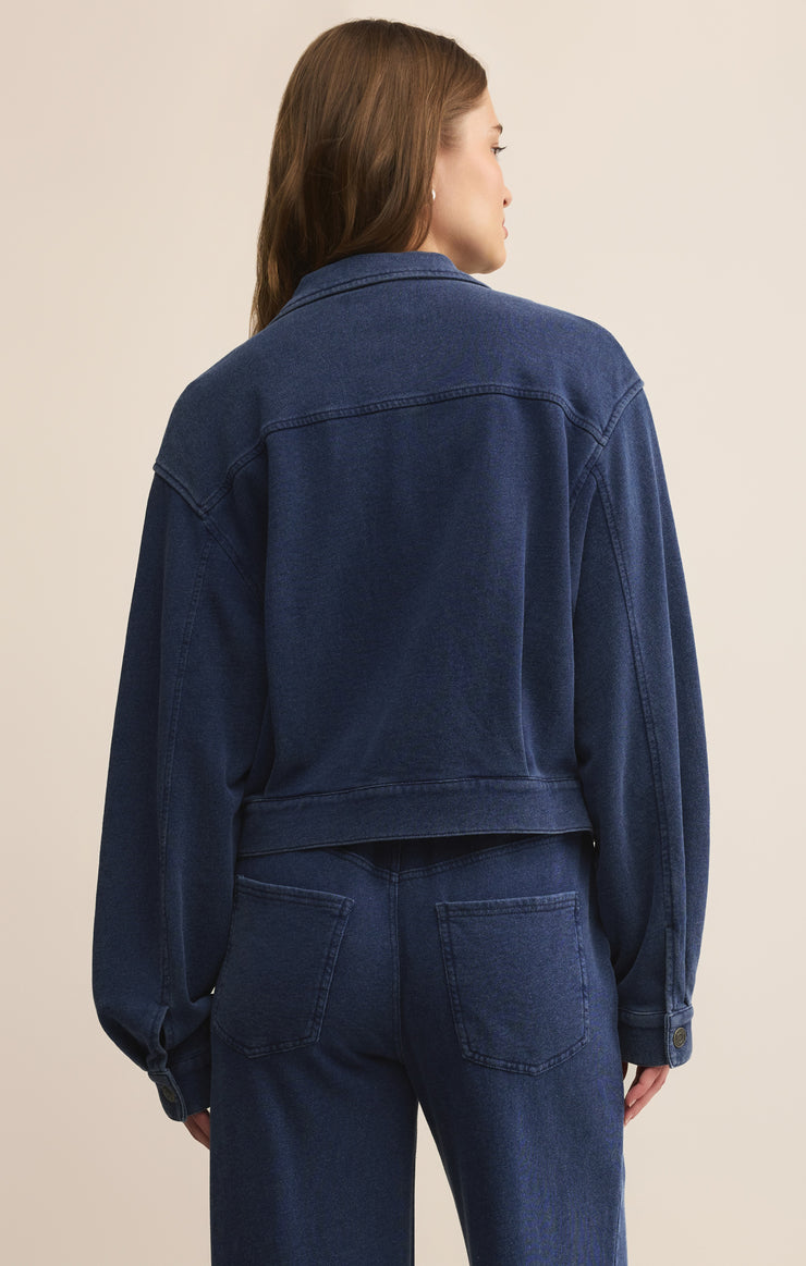 Jackets Heritage Knit Denim Jacket Indigo