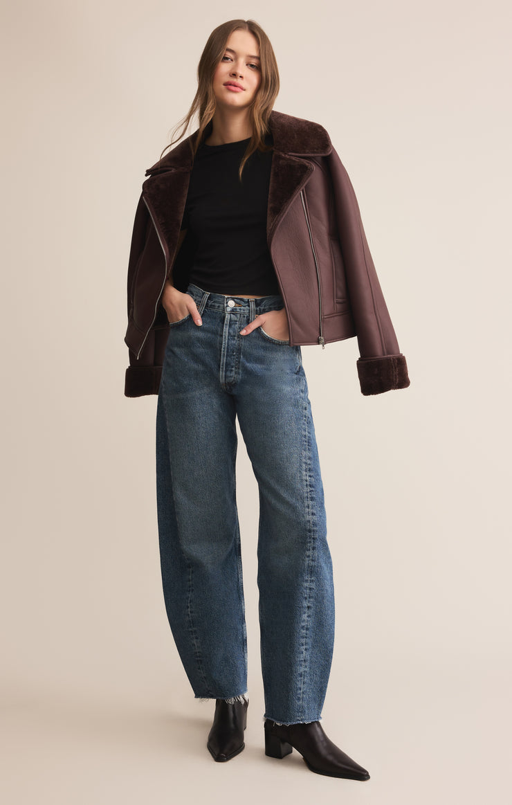 Jackets Locklin Vegan Leather Sherpa Jacket Locklin Vegan Leather Sherpa Jacket